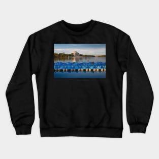 Jefferson Memorial and Paddle Boats Crewneck Sweatshirt